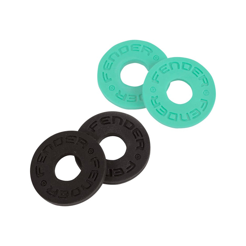 Fender Strap Blocks, 4-Pack, Black (2) and Surf Green (2
