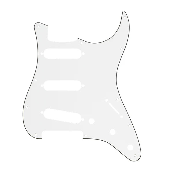 Fender Pickguard, Stratocaster® S/S/S, 11-Hole Mount, Parchment P/B/P, 3-Ply