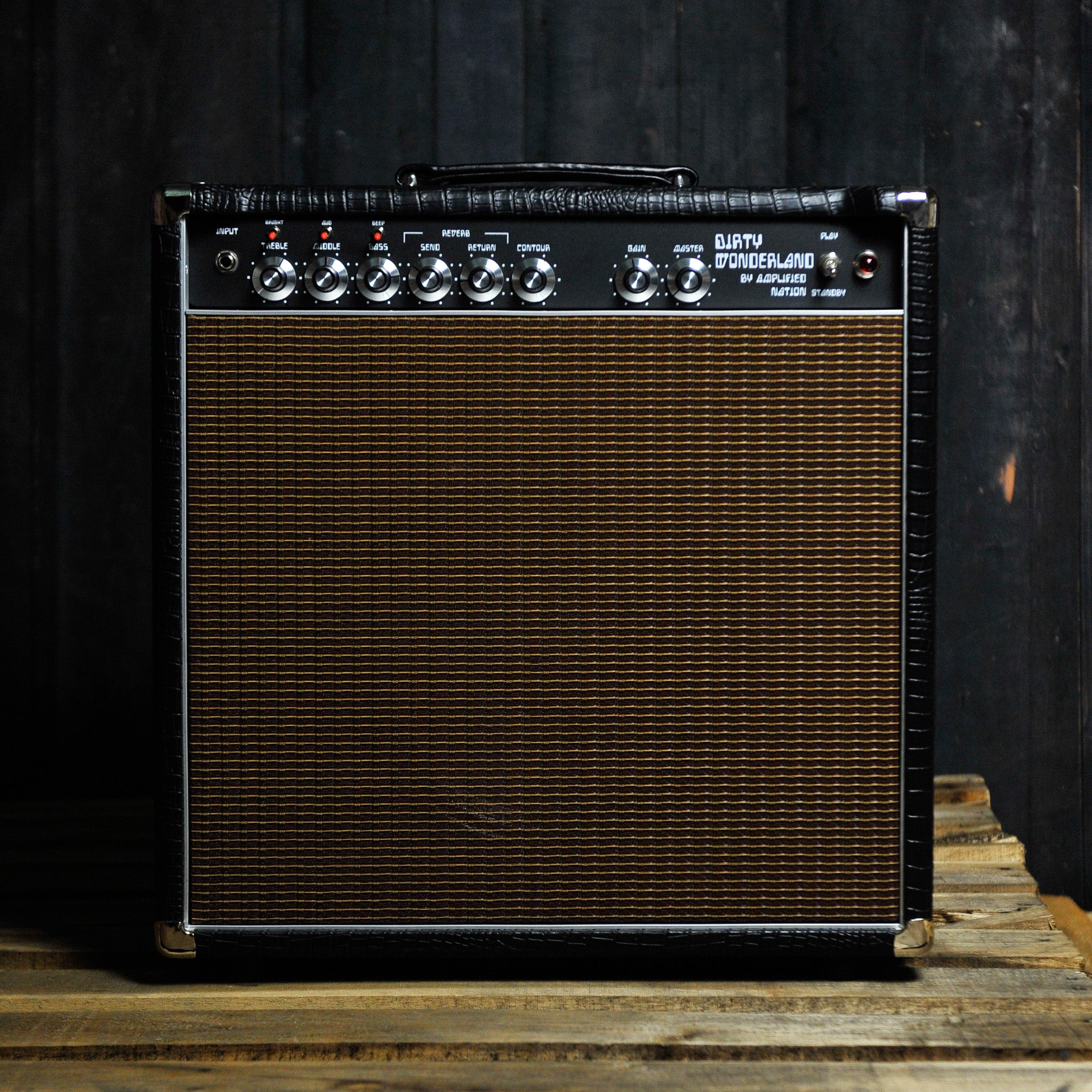 Amplified Nation Dirty Wonderland Combo 50-22W Black Croc / Oxblood Grill G12-65