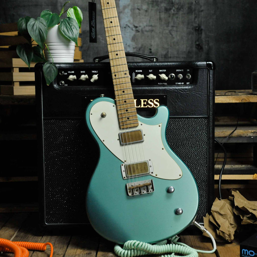 Seth Baccus Shoreline JM HH Maple/ Aged Ocean Jade Metallic, Gold Foil Pickups