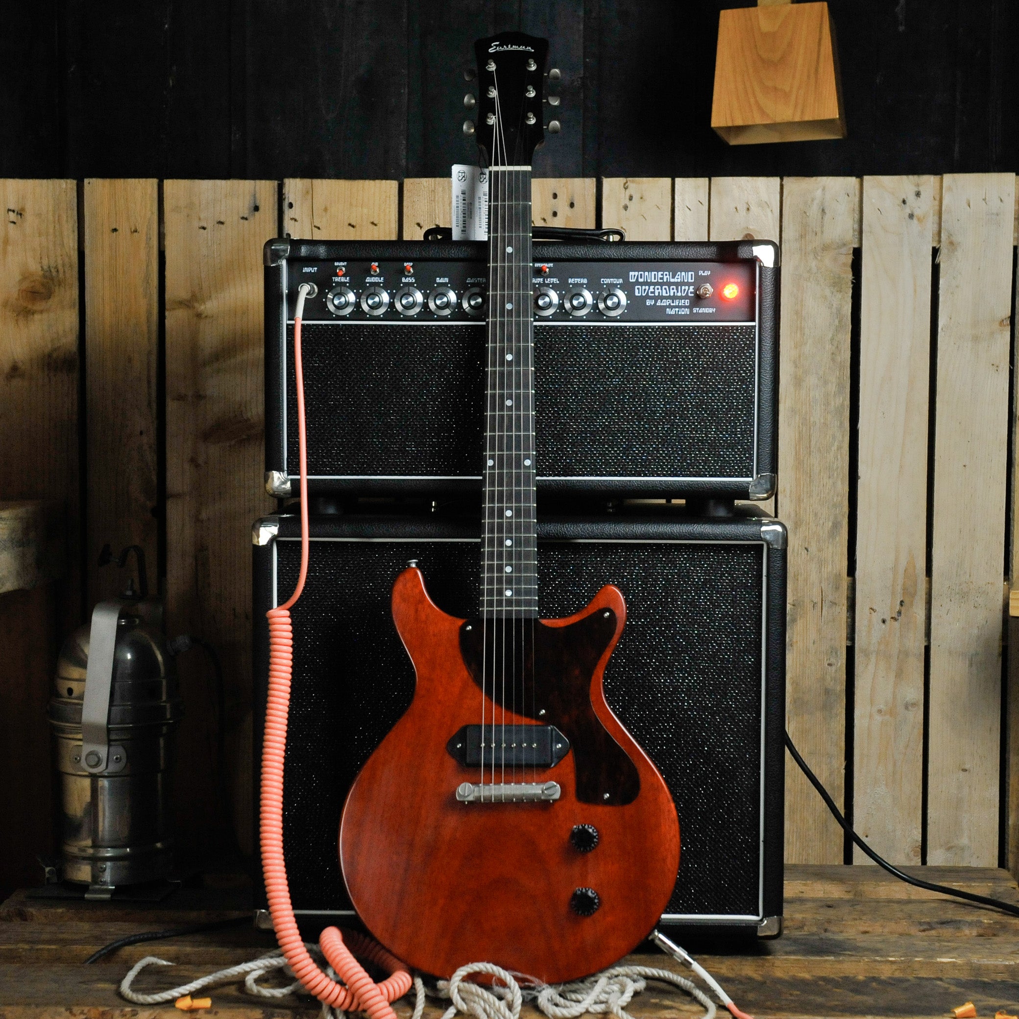 Eastman SB55DC/V純正ハードケース付き レスポールジュニア Eastman