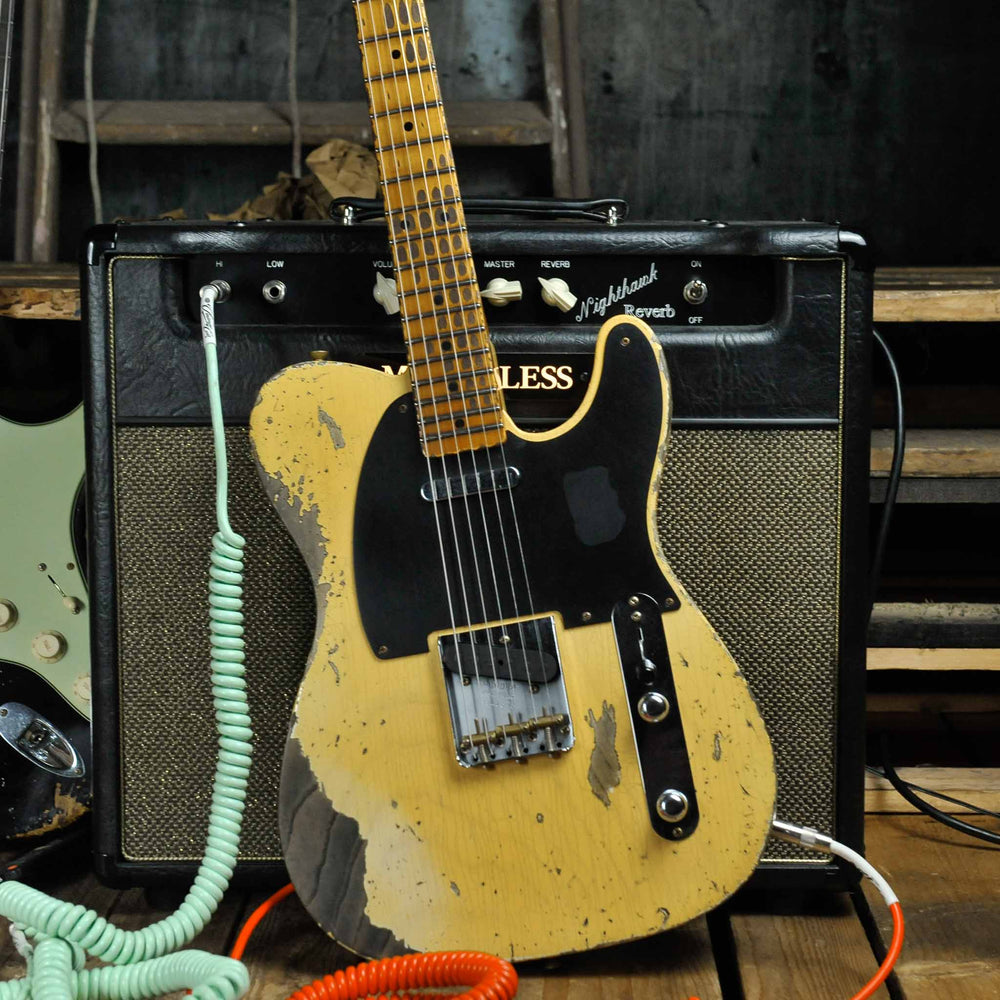Fender Custom Shop 1954 Telecaster® Super Heavy Relic® Super Faded Aged Nocaster® Blonde