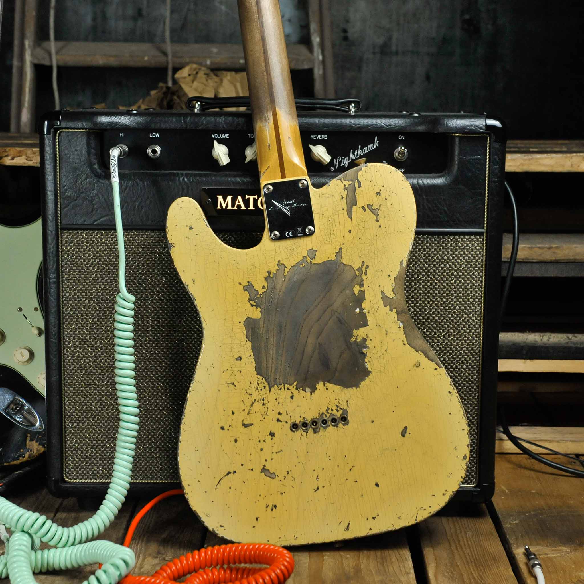 Fender Custom Shop 1954 Telecaster® Super Heavy Relic® Super Faded Aged Nocaster® Blonde