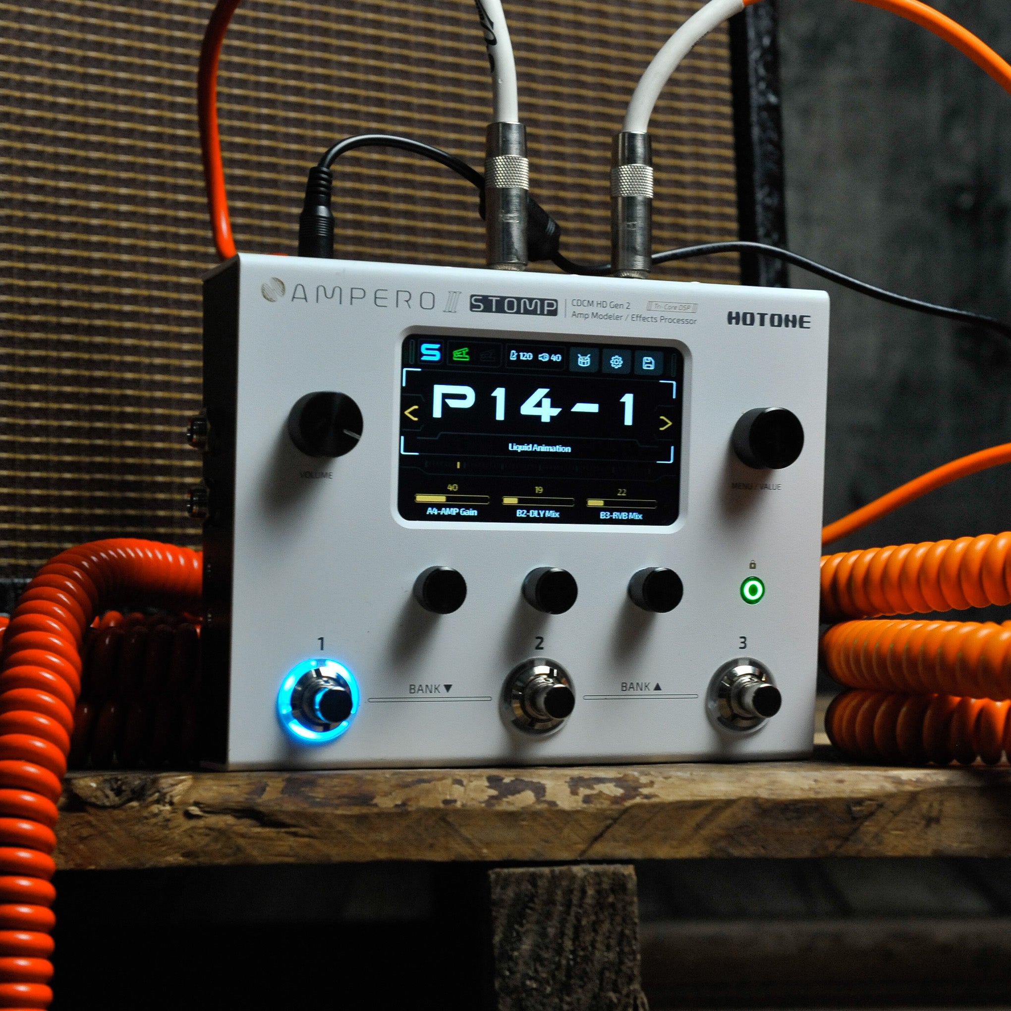 Hotone Ampero II Stomp Modeler Effects Processor w/Bonus Ampero II Press