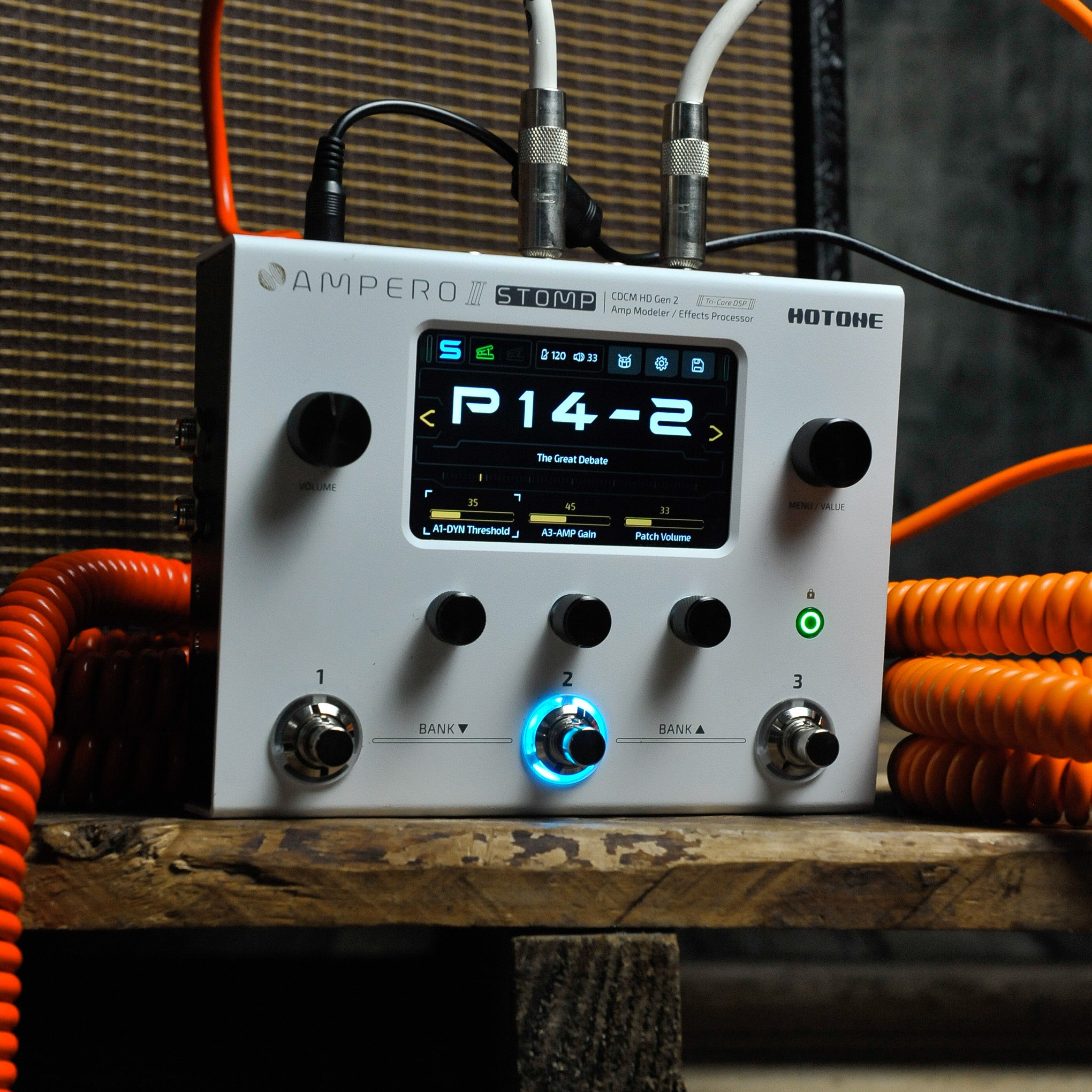 Hotone Ampero II Stomp Modeler Effects Processor w/Bonus Ampero II Press
