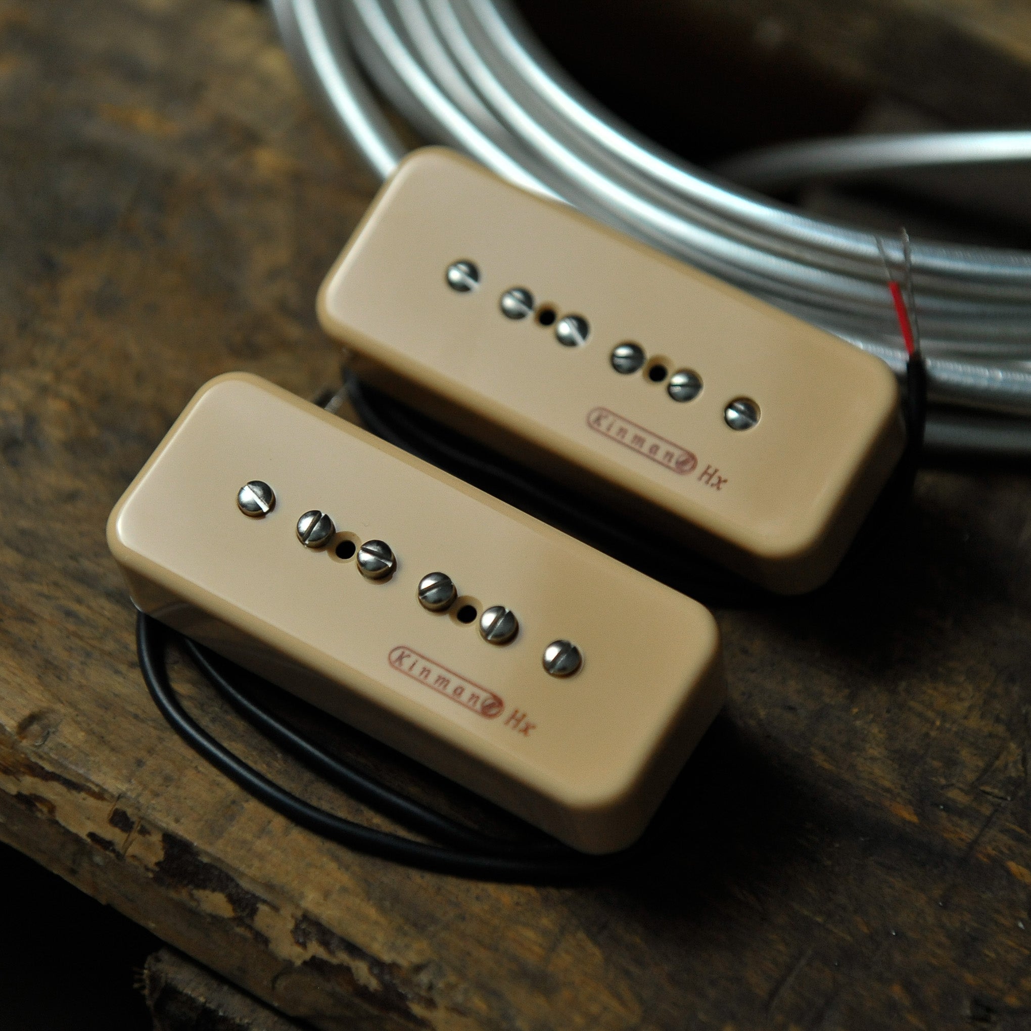 Kinman  P90 Bright Nasty & Nasty Extra Pickup Set Cream