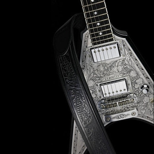 Zemaitis Embossed Leather Strap with Logo