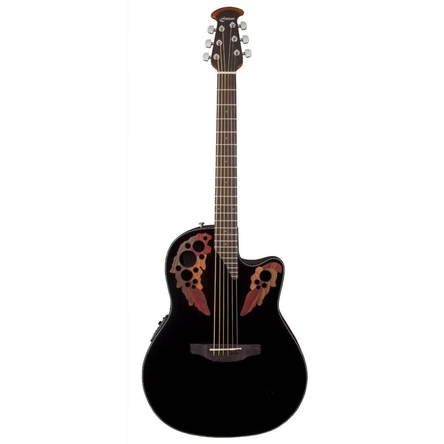 Ovation Celebrity Elite CE44-5 Mid Depth Acoustic/Electric Black