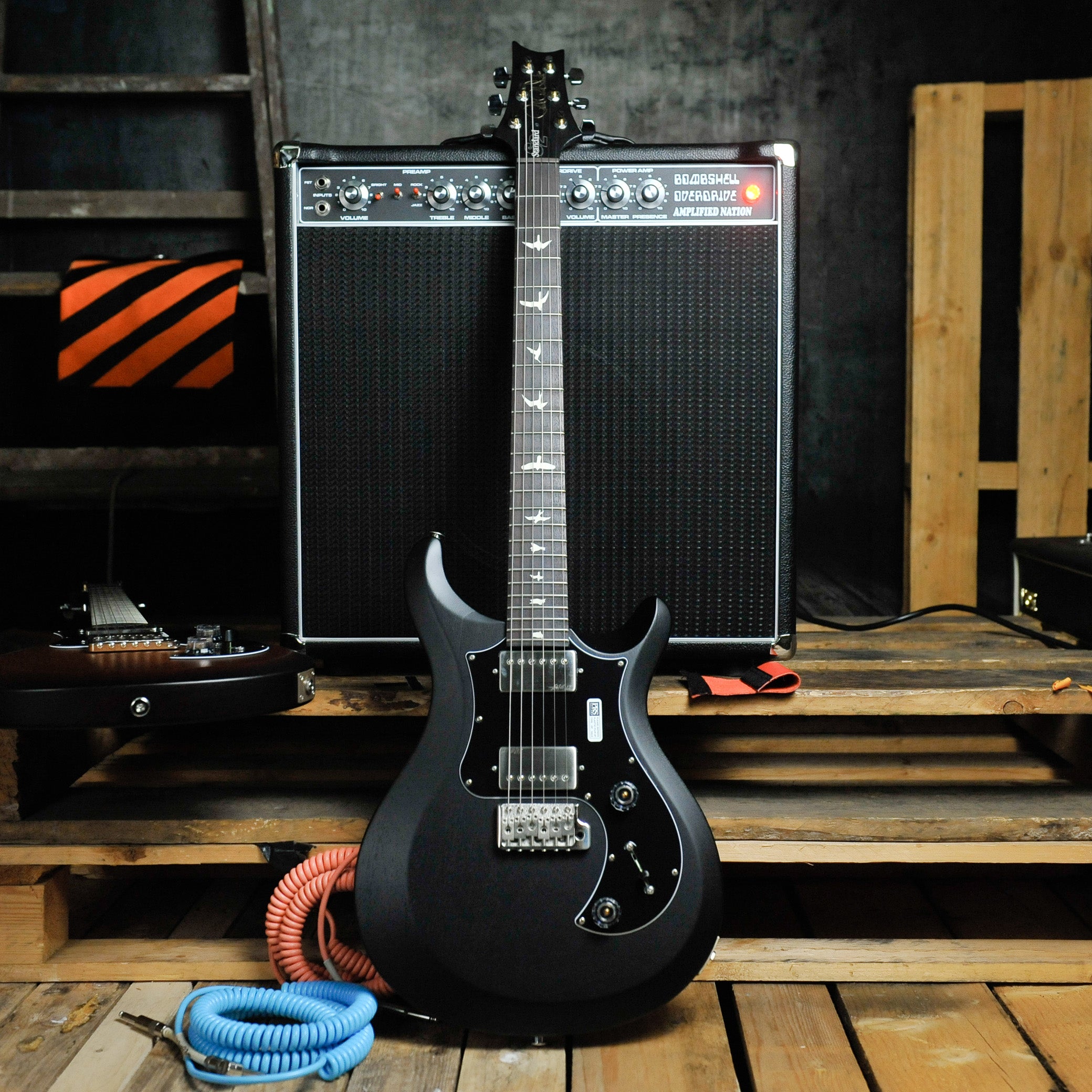 PRS S2 Standard 24 Satin Charcoal Birds w/Bag