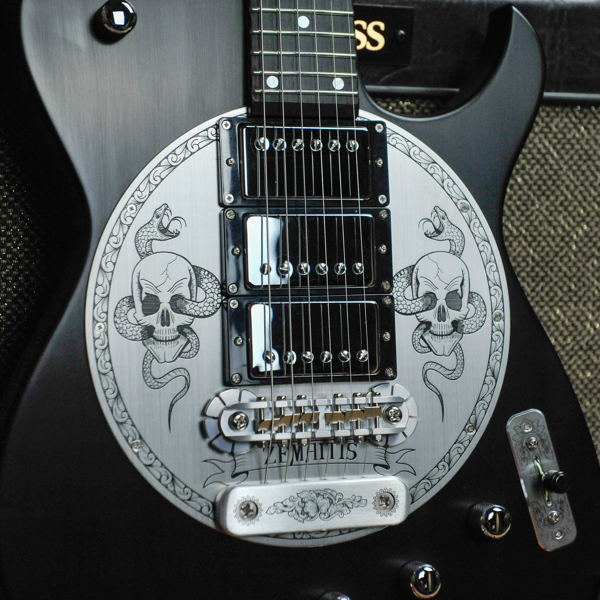 Zemaitis DFG24-3 Humbucker Electric Guitar - Black