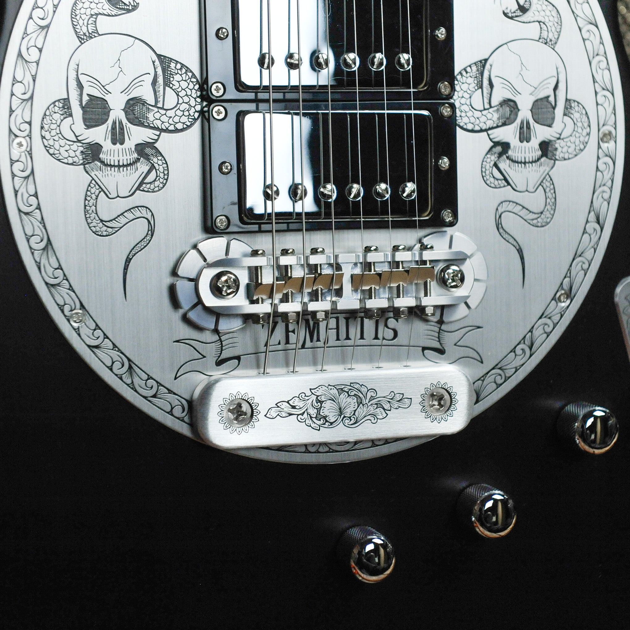 Zemaitis DFG24-3 Humbucker Electric Guitar - Black