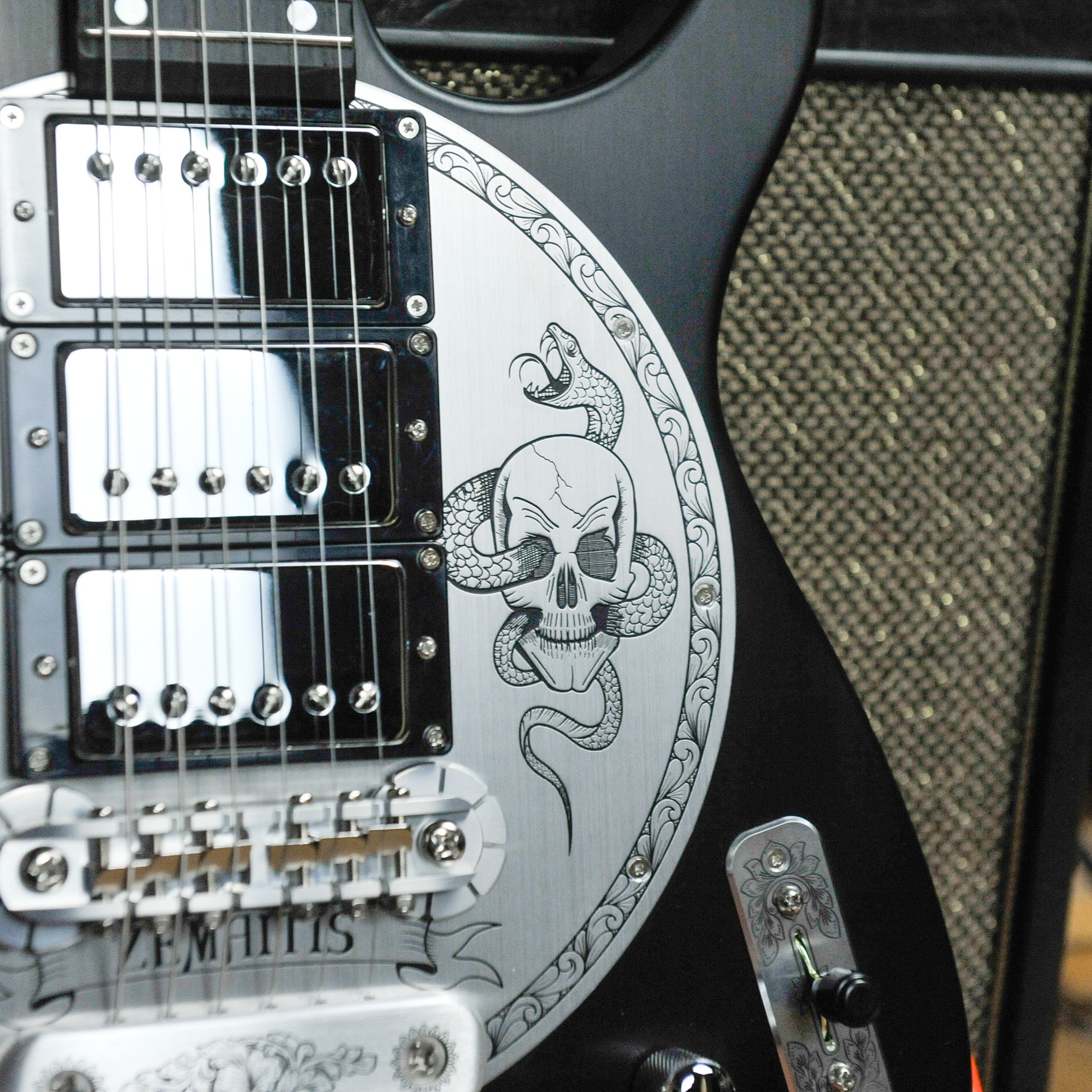 Zemaitis DFG24-3 Humbucker Electric Guitar - Black