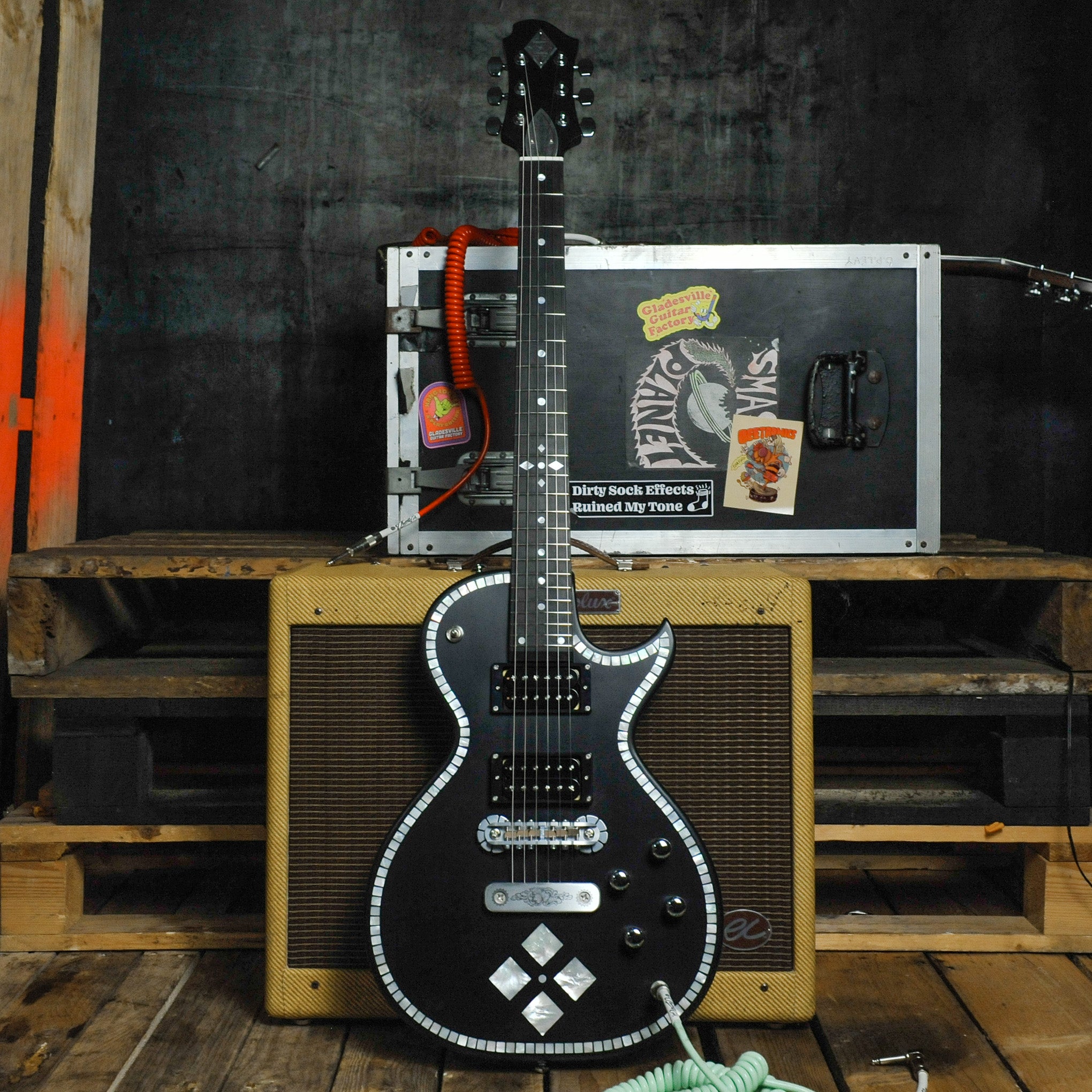 Zemaitis IFG-AC-24 Black P Diamond Inlay Electric Guitar