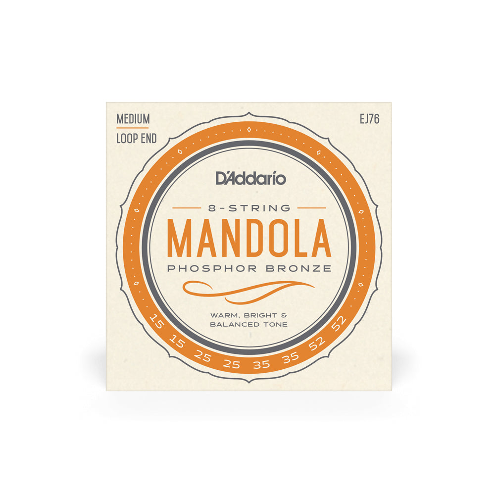 D'Addario EJ76 Phosphor Bronze Mandola Strings, Medium, 15-52