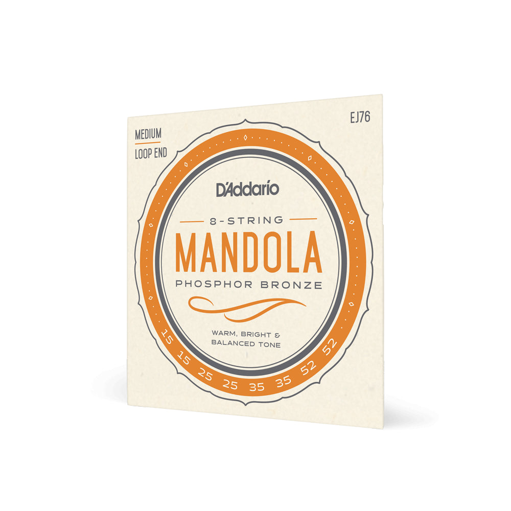 D'Addario EJ76 Phosphor Bronze Mandola Strings, Medium, 15-52
