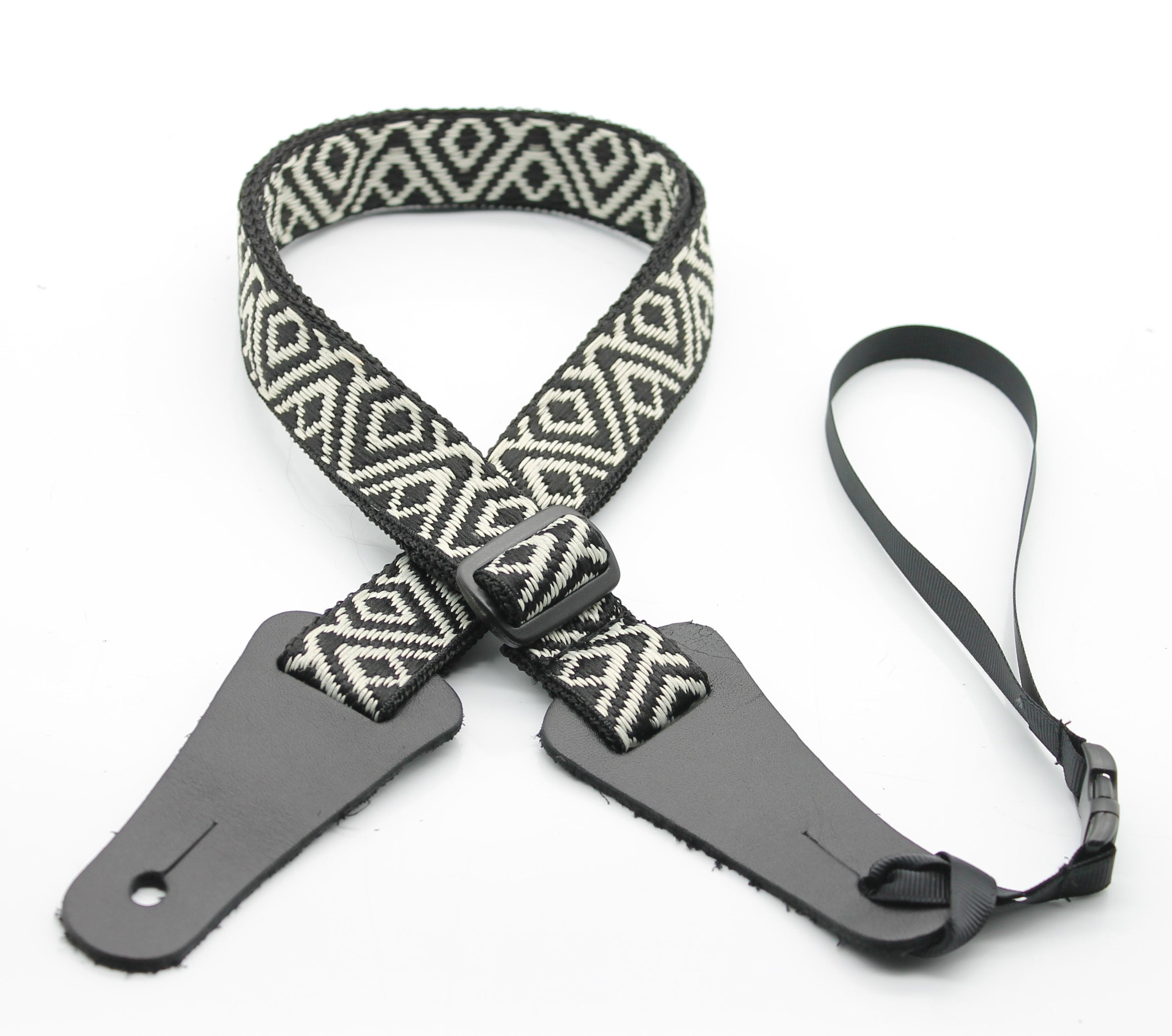 DSL 25mm Ukulele Poly B&W Strap