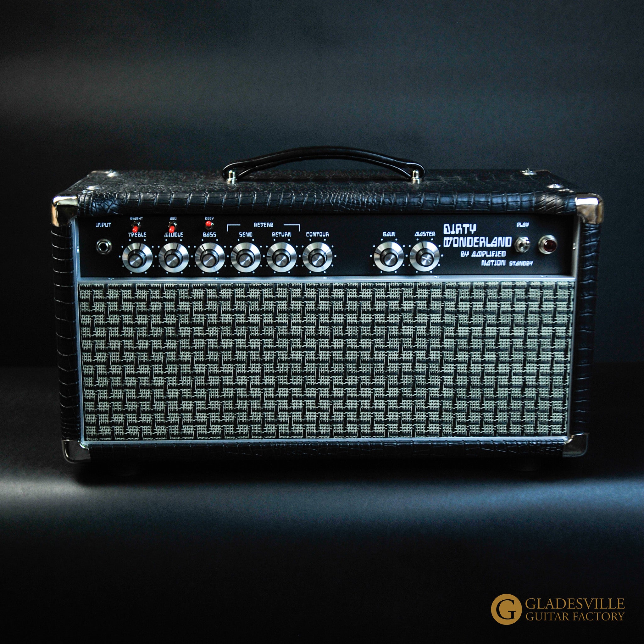 Amplified Nation Dirty Wonderland 22W Head Black Croc / Large Check Grill