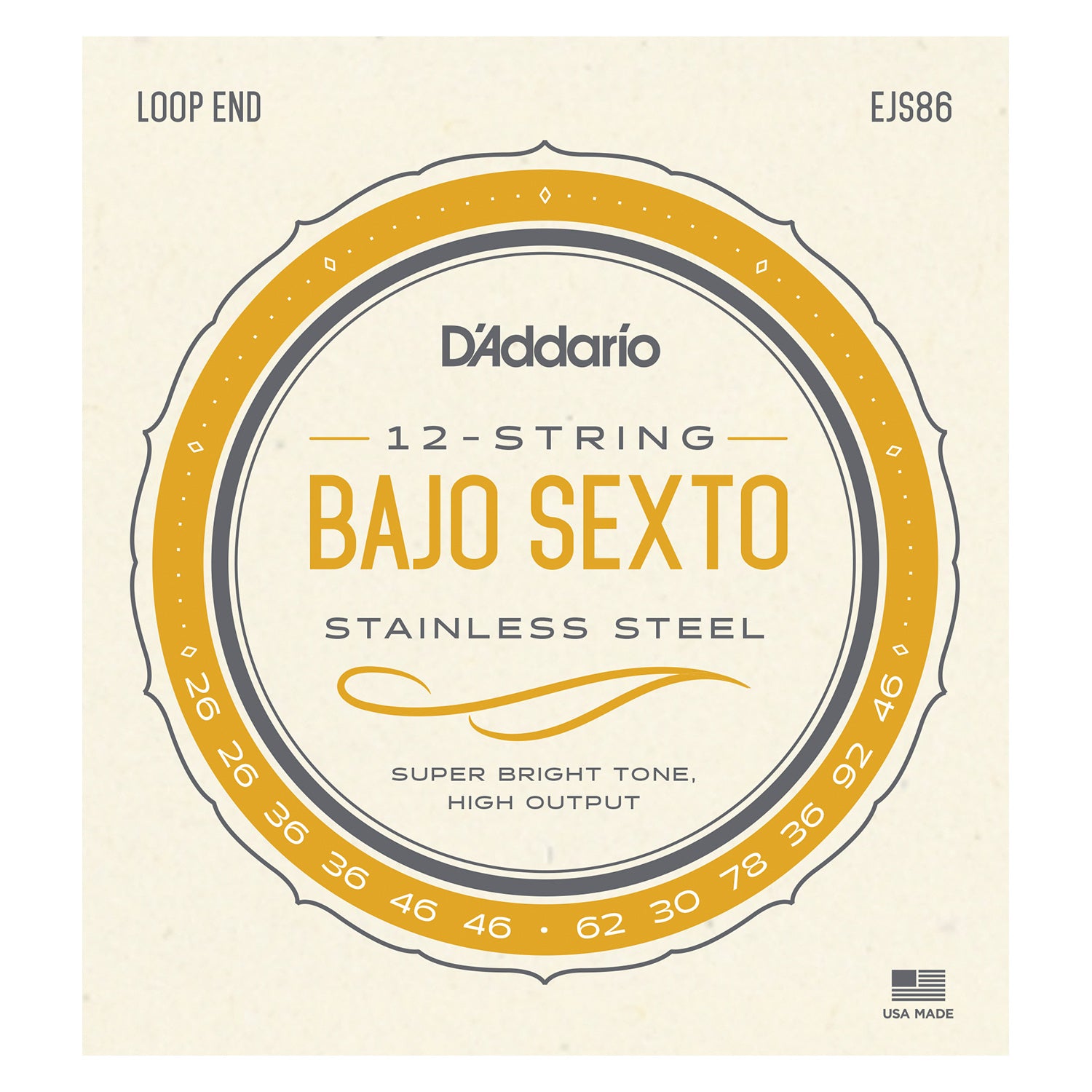 D'Addario EJS86 Bajo Sexto Strings