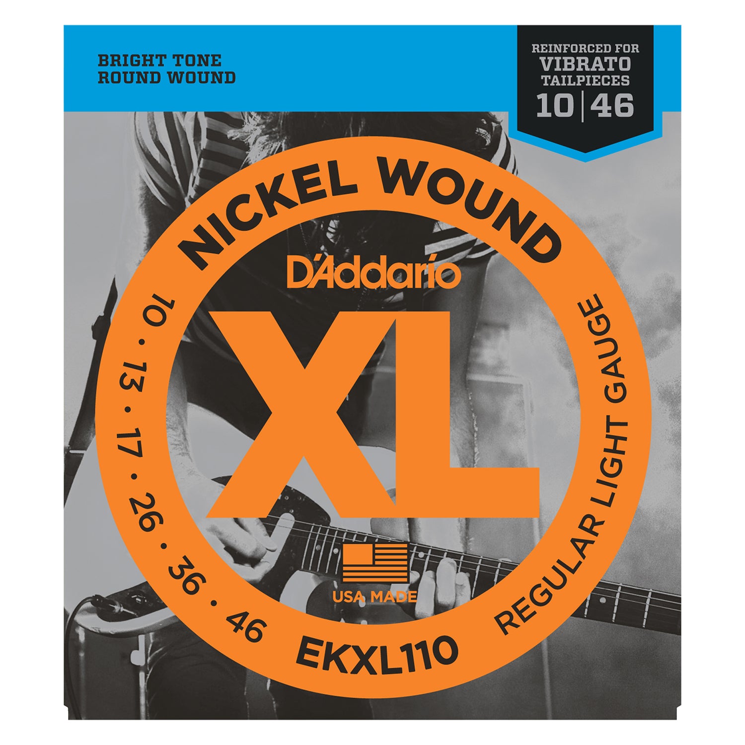 D'Addario XL Reinforced Nickel Wound Electric Guitar Strings | Select Gauge