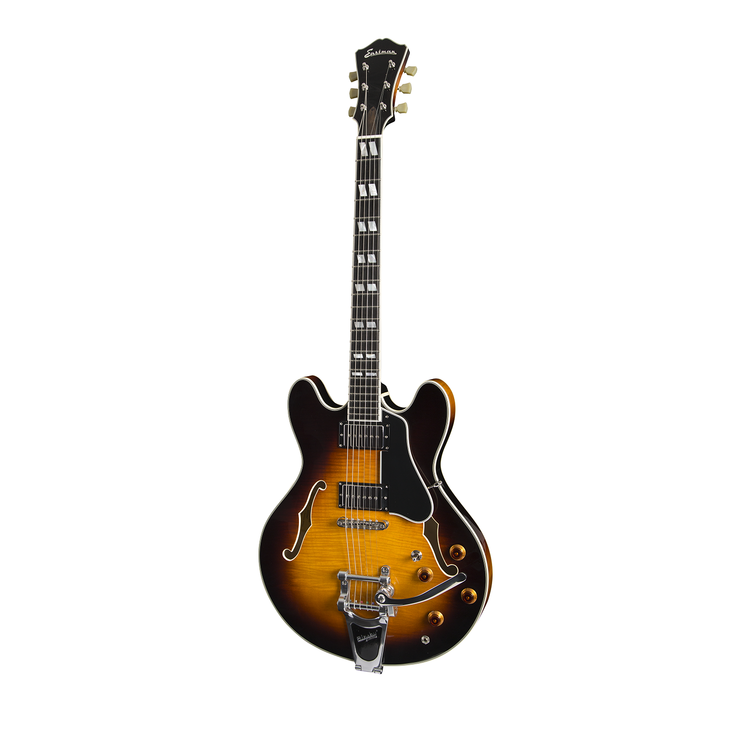 Eastman T486B-SB Thinline Semi-Hollow Electric-Sunburst-Bigsby