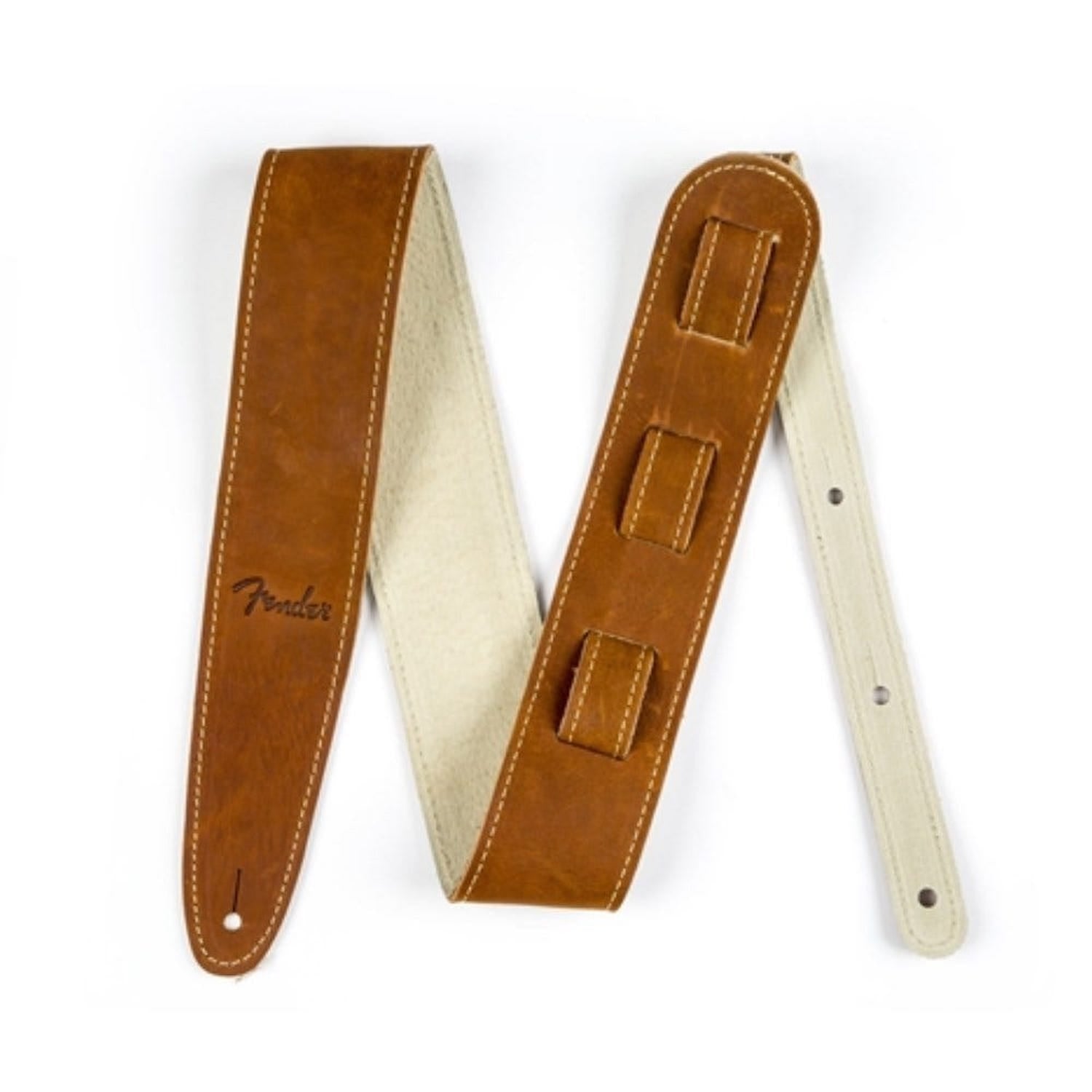 Fender® Ball Glove Leather Strap, Brown