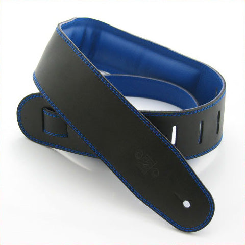 DSL 2.5" Padded Suede Straps Black/Blue