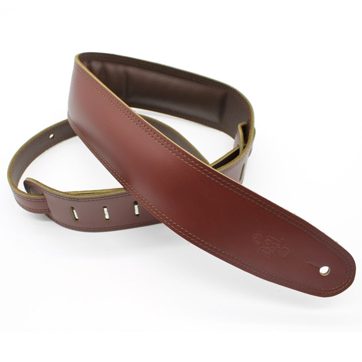 DSL 2.5" Padded Suede Straps Maroon/Brown