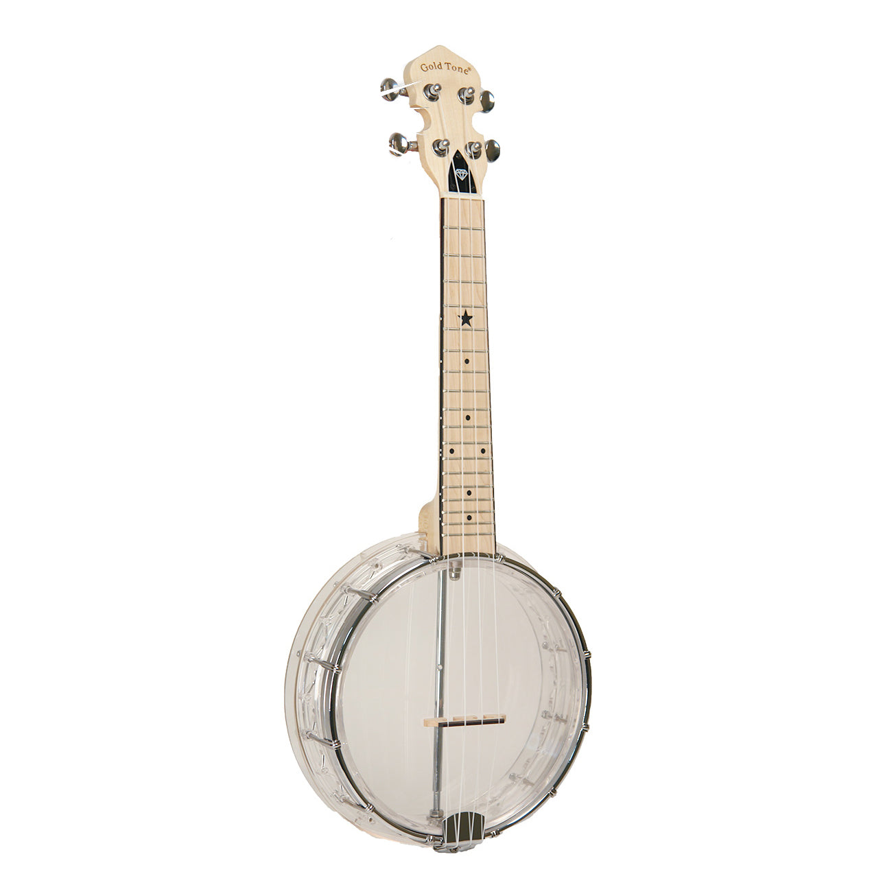 Gold Tone Little Gem Banjo-Ukulele - Diamond/Clear with bag