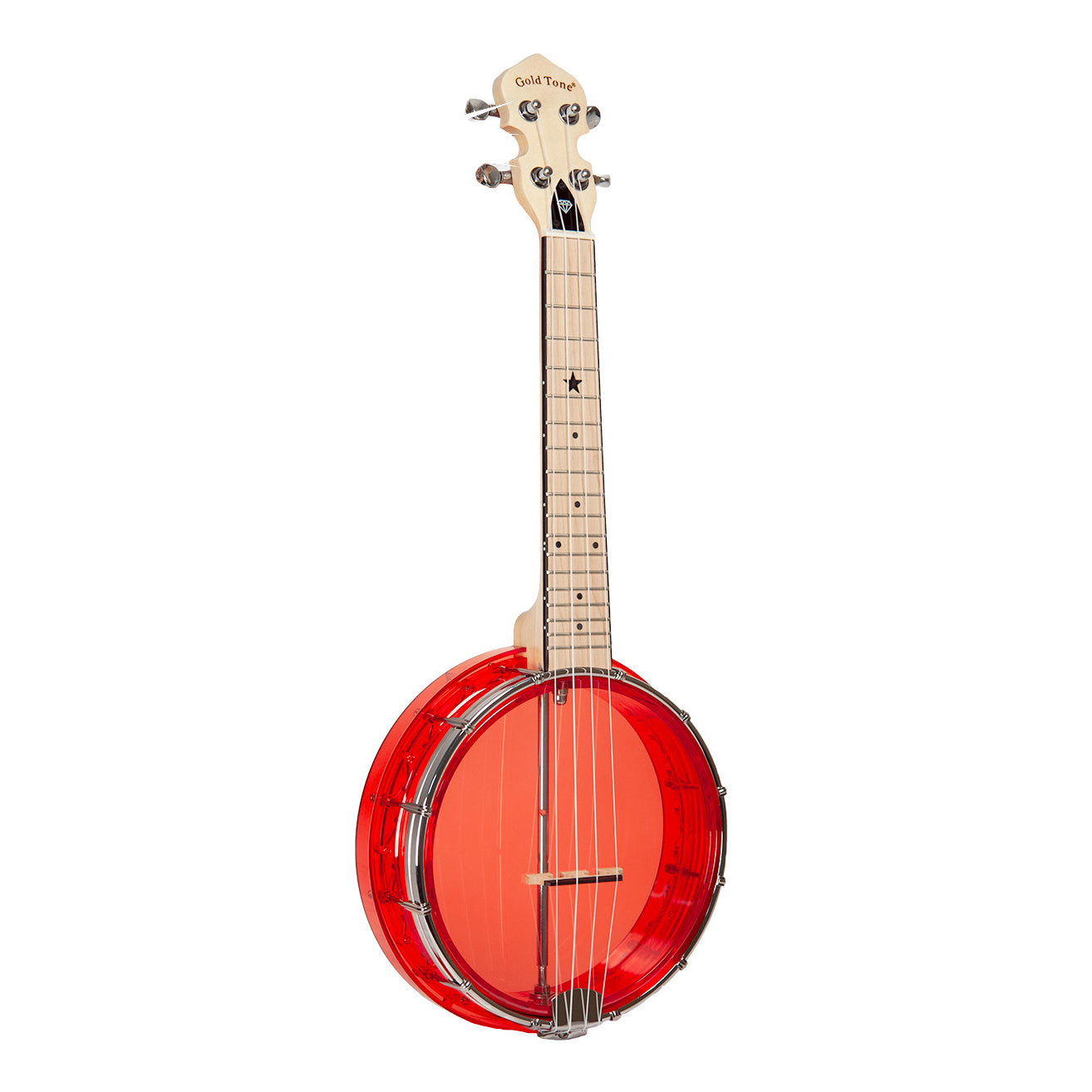 Gold Tone Little Gem See-Through Banjo-Ukulele - Ruby with bag