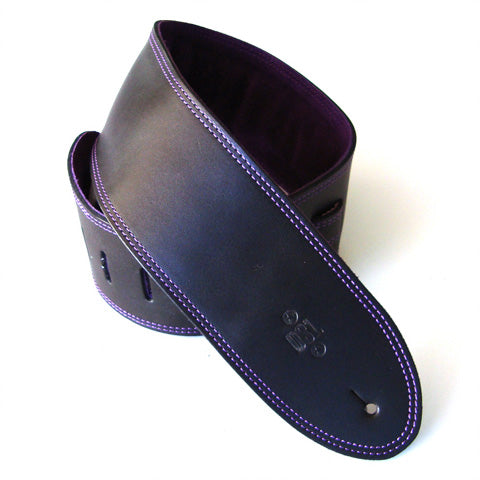 DSL 3.5" Padded Suede Straps Black/Purple