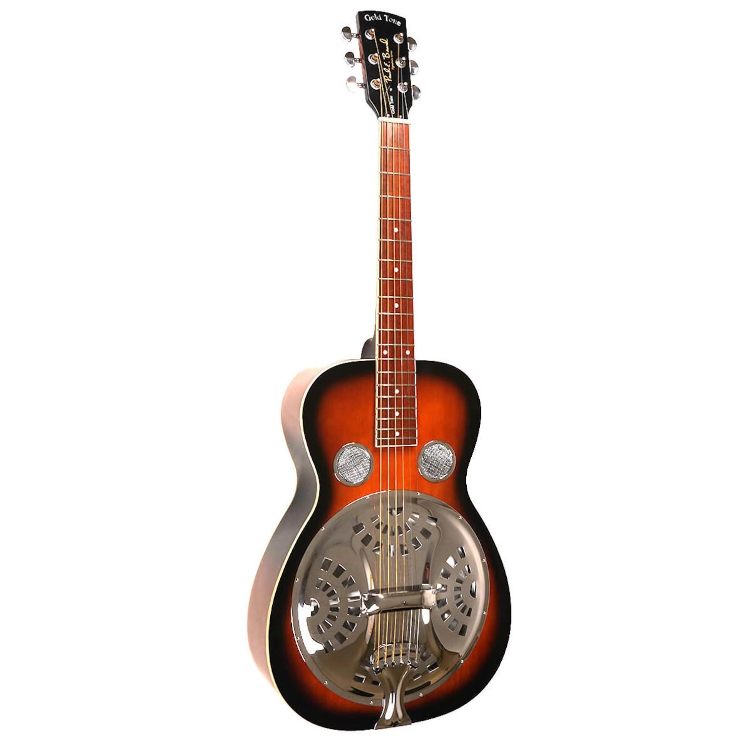 Gold Tone PBR Paul Beard Round Neck Spider Resonator with case