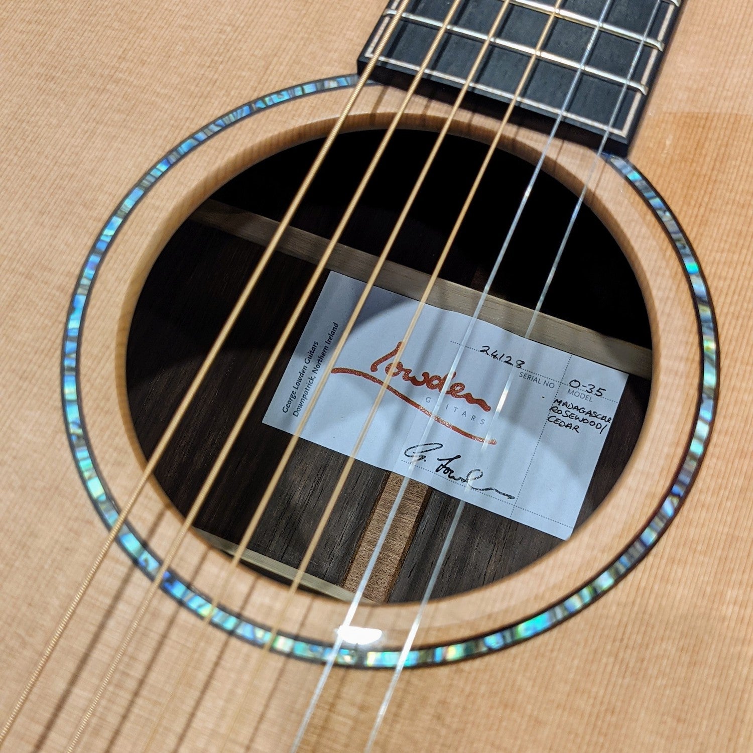 Lowden O-35 Madagascar Rosewood Cedar