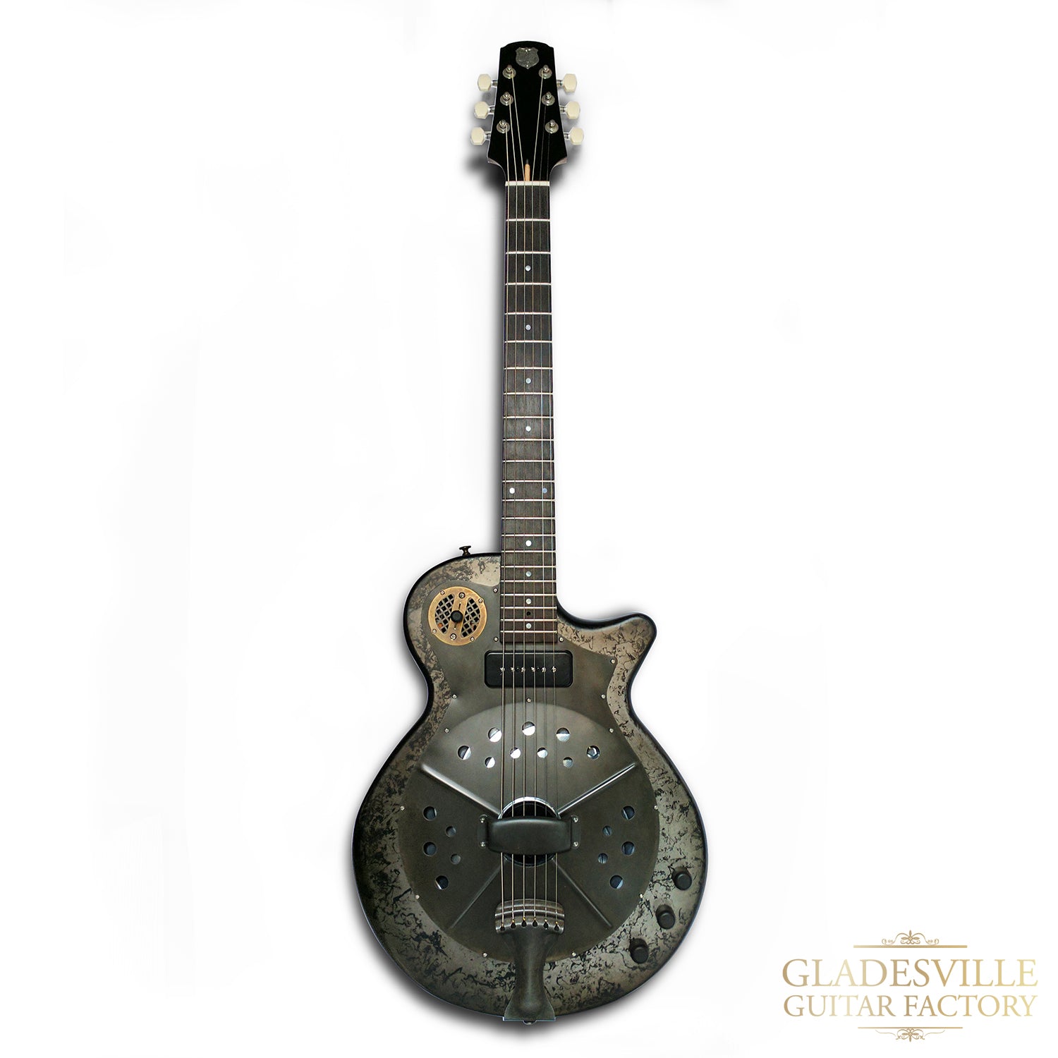 National Pioneer RP1 Black Rust Resonator Electric Guitar