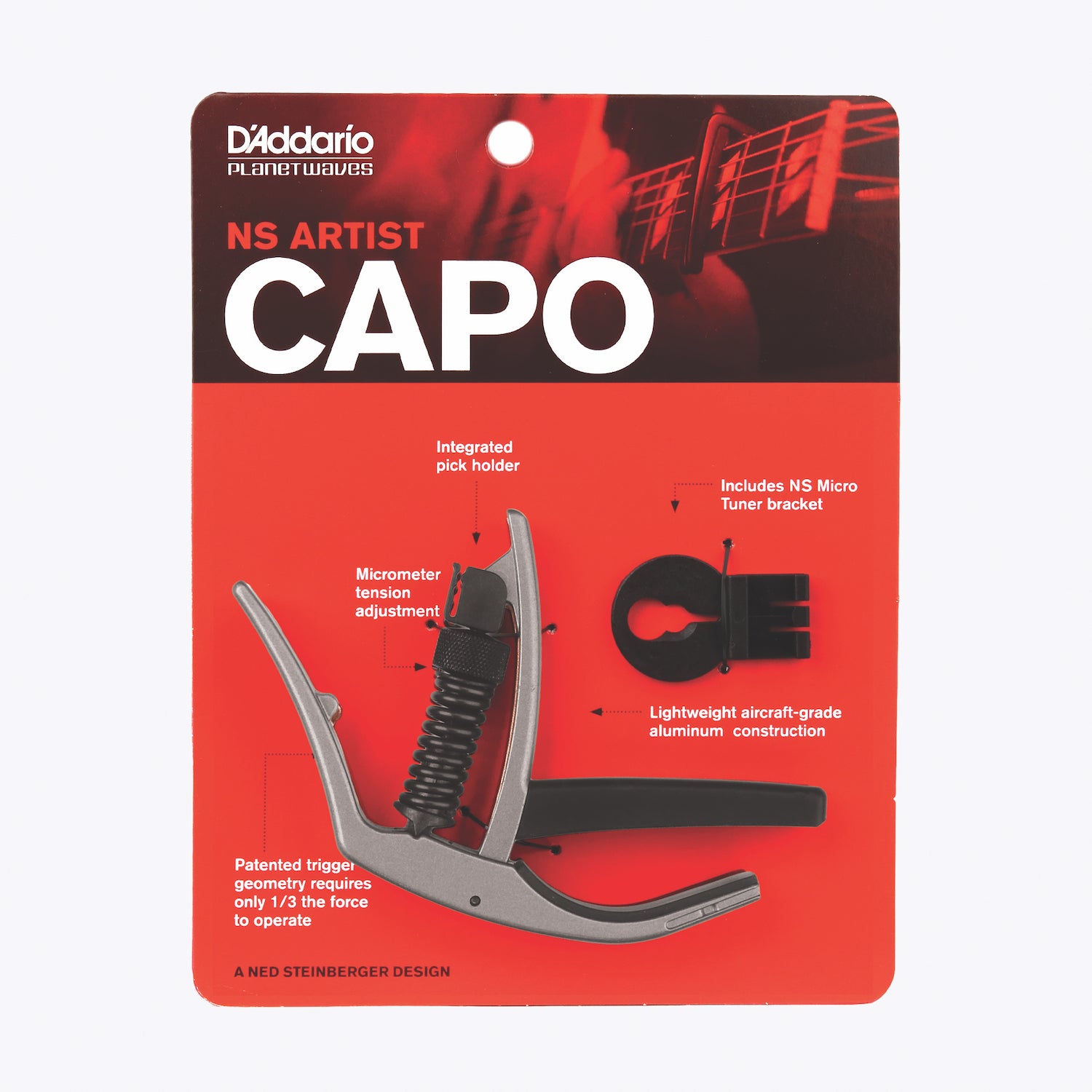 D'Addario Planet Waves NS Artist Capo Silver