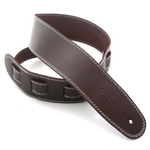 DSL 2.5'' Single Ply Saddle Brown/Beige Stitch Strap 17-3