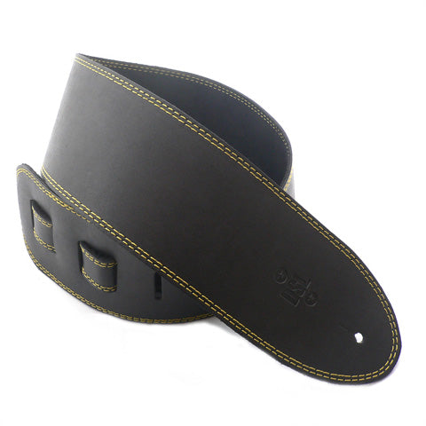DSL 3.5" Single Ply Black Straps Yellow Stitch