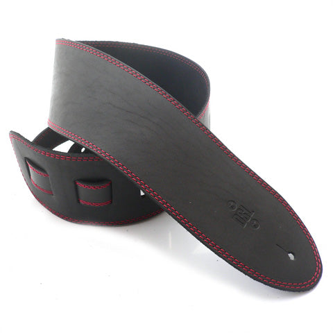 DSL 3.5" Single Ply Black Straps Red Stitch