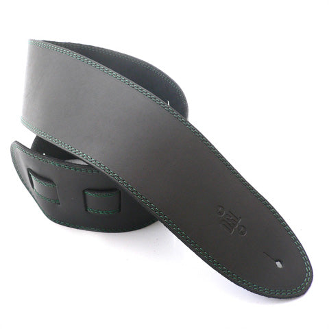 DSL 3.5" Single Ply Black Straps Green Stitch