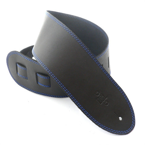 DSL 3.5" Single Ply Black Straps Blue Stitch