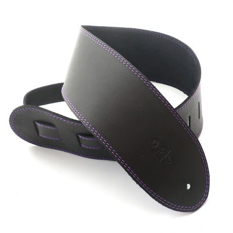 DSL 3.5" Single Ply Black Straps Purple Stitch