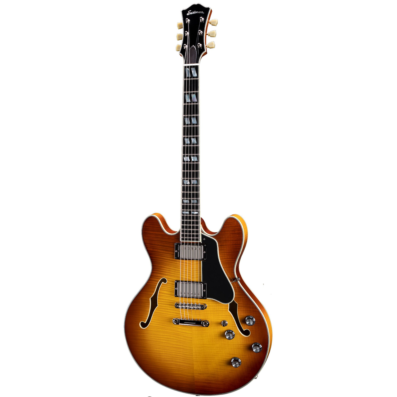 Eastman T486-GB Thinline Semi-Hollow Electric - Goldburst
