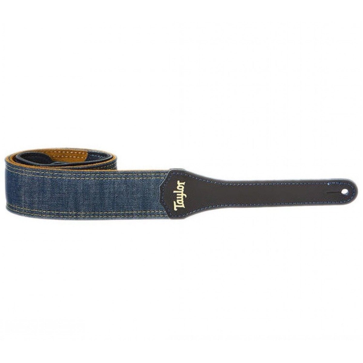 Taylor Blue Denim 2" Guitar Strap - Gold Logo