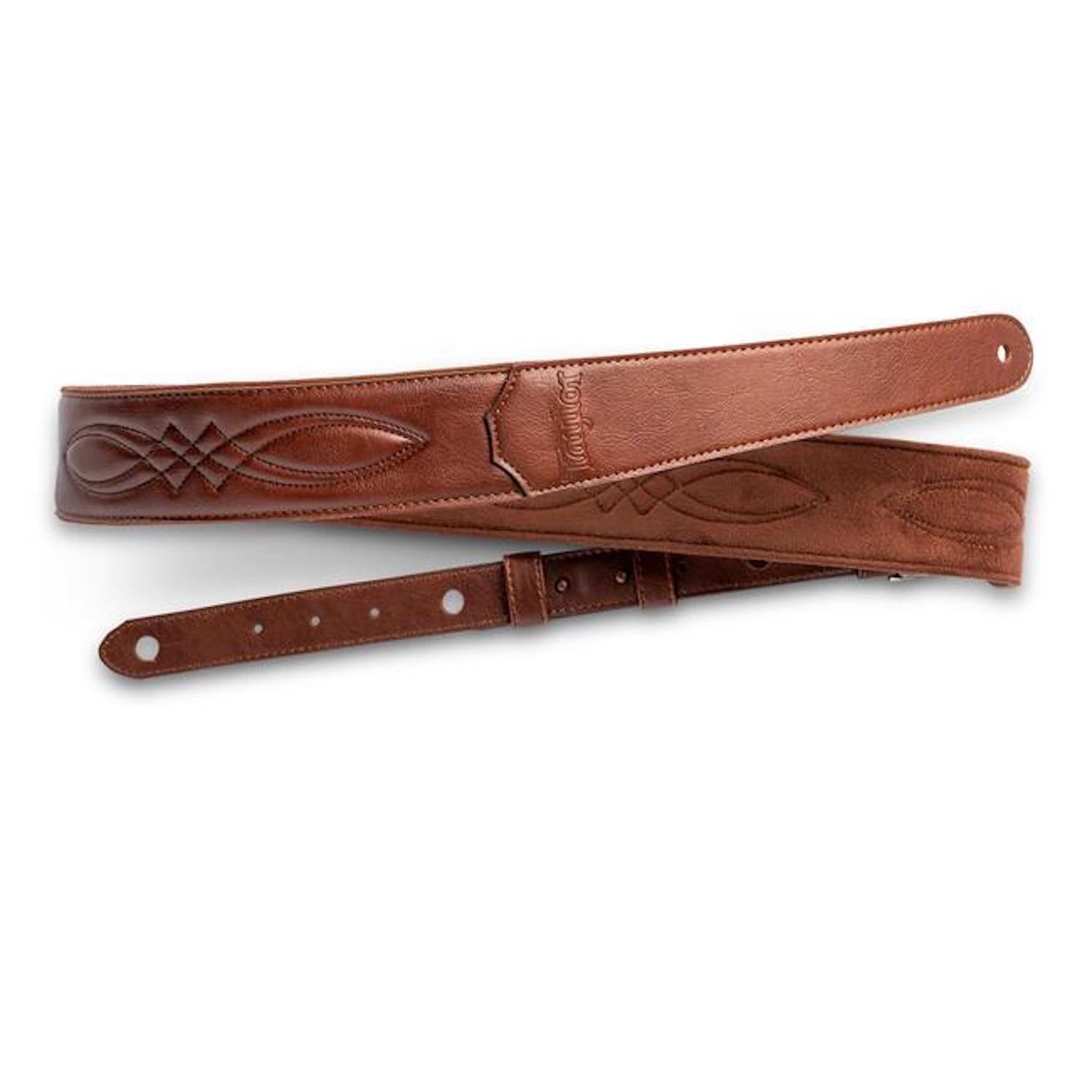Taylor Vegan 2" Leather Guitar Strap Brown 2 In.