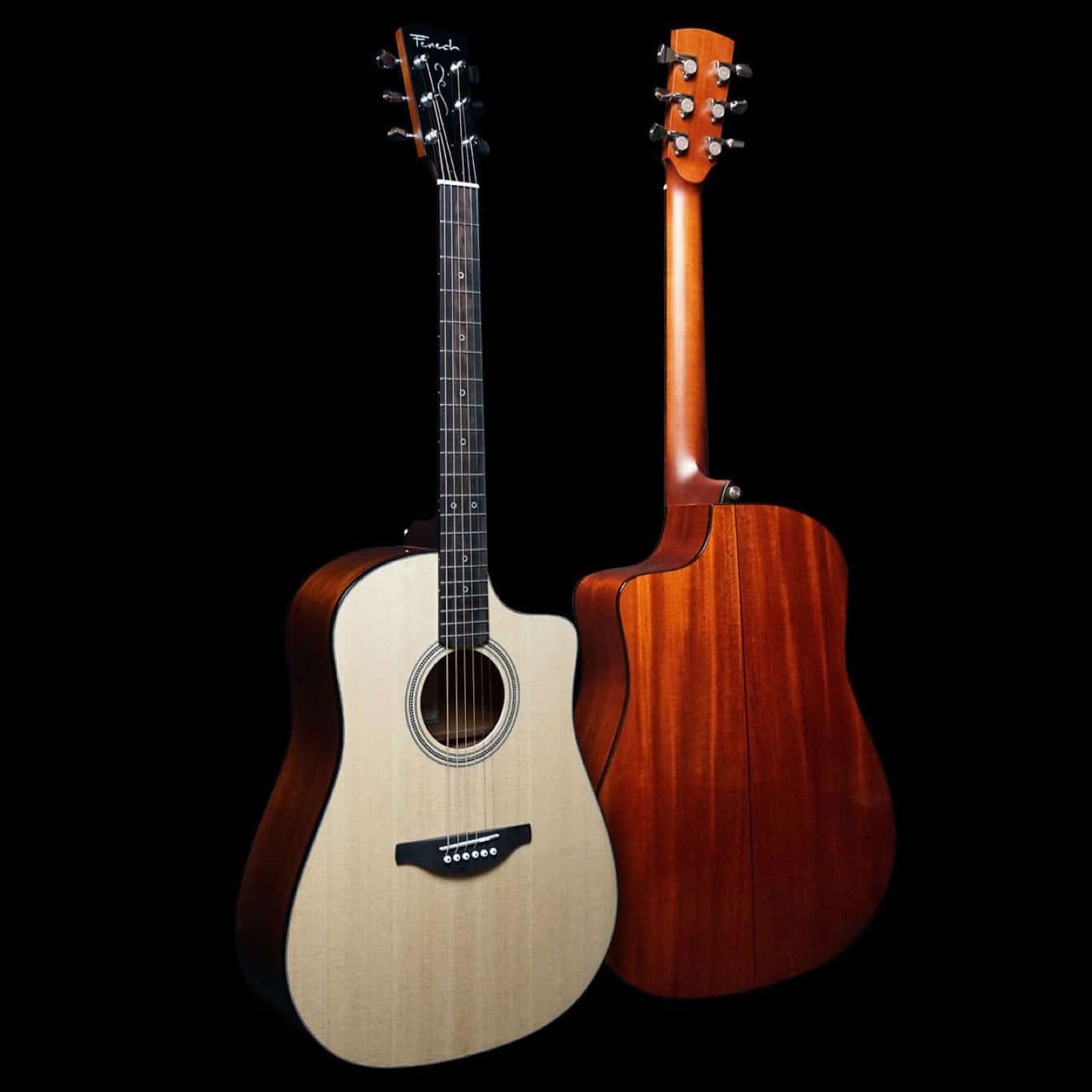 Fenech Traditional D78 Gloss Cutaway AAA Grade Mahogany Back & Sides AAA  Sitka Spruce Top