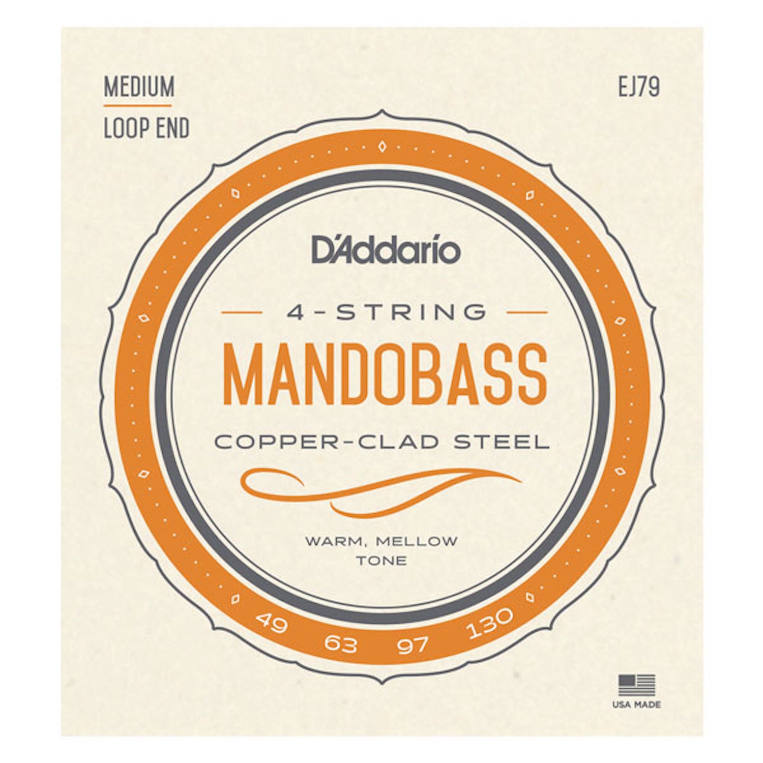 D'Addario J79 Copper Mandobass Strings, 49-130
