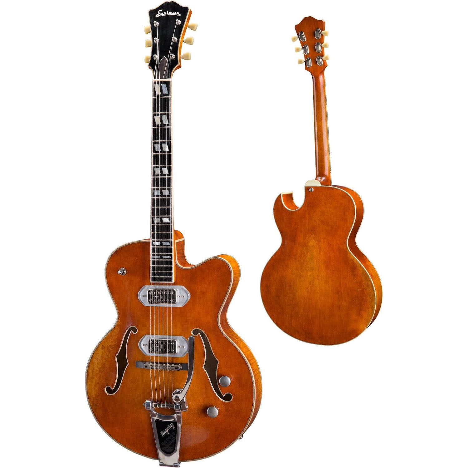 Eastman T58/V-AMB Thinline Semi-Hollow Electric Amber