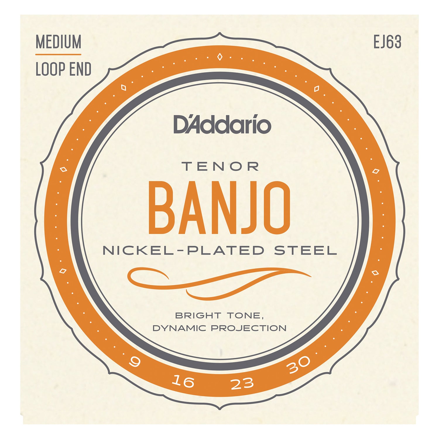 D'Addario EJ63 Tenor Banjo Strings, Nickel, 9-30
