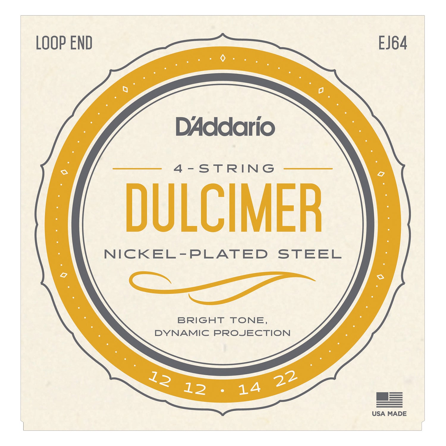 D'Addario EJ64 4-String Dulcimer Strings