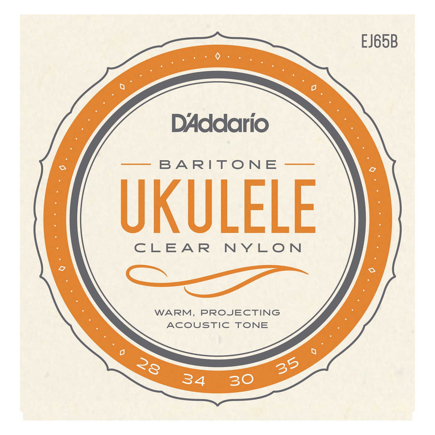 D'Addario EJ65B Pro-Arté Custom Extruded Nylon Ukulele Strings, Baritone