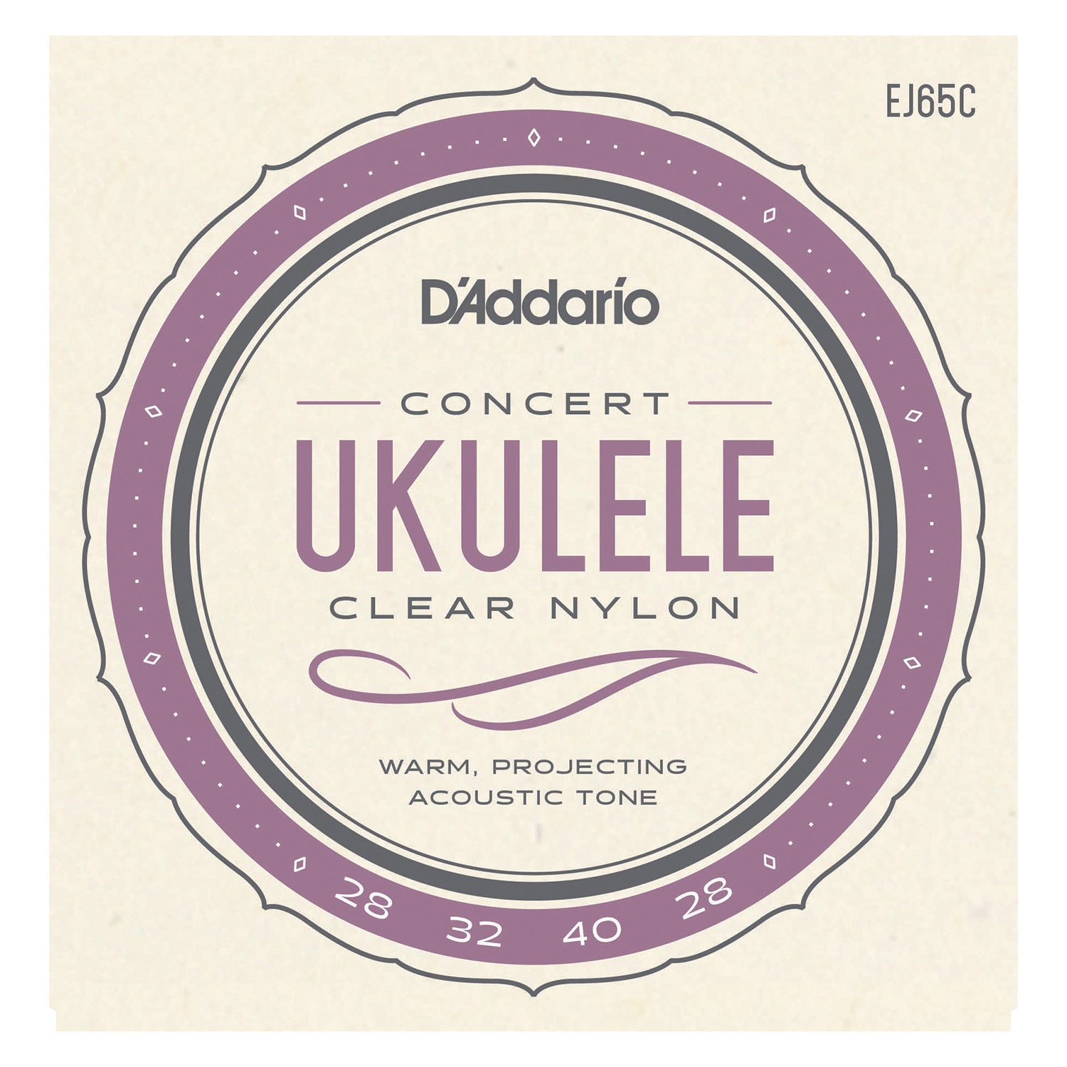 D'Addario EJ65C Pro-Arté Custom Extruded NylonUkulele Strings, Concert